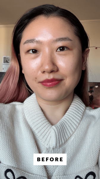 Han before applying the Jung Saem Mool Essential Skin Nuder Cushion